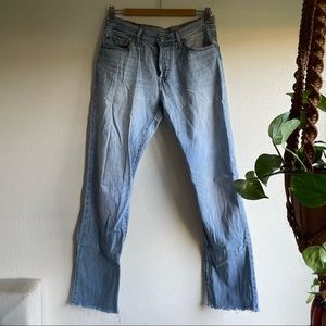 Levi’s Light Washed Vintage Jeans - Button Fly - Size W26 - Raw Cut Hems
